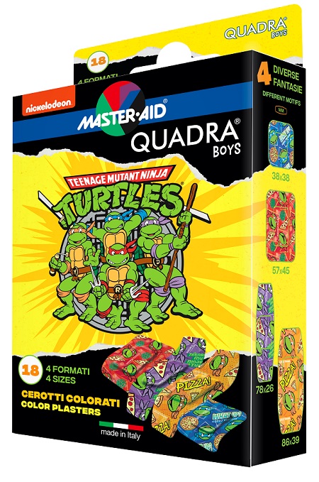 CEROTTO MASTER-AID QUADRA BOYS NINJA TURTLES ASSORTITI 18 PEZZI - Oltrefarma