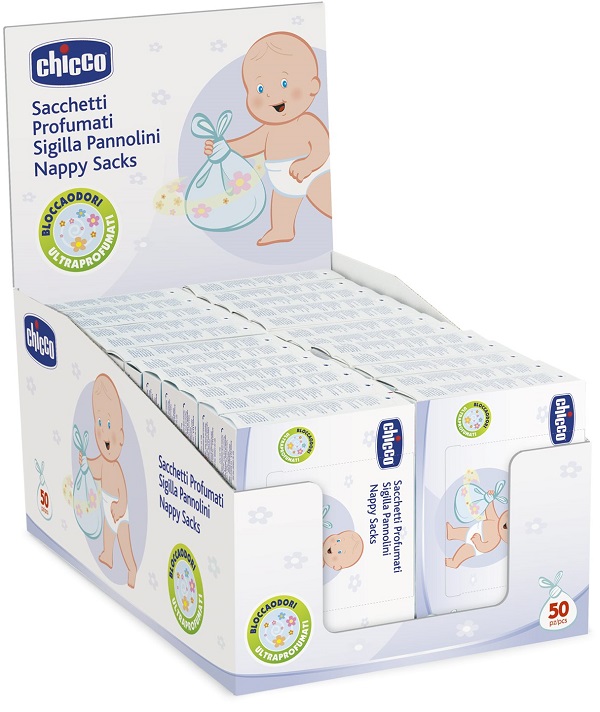 CHICCO SACCHETTI PROFUMATI PANNOLINI 50 PEZZI - Antica Farmacia Ferrari