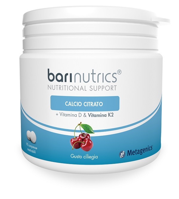 BARINUTRICS CALCIO CITRATO K2 CILIEGIA 90 COMPRESSE - Oltrefarma