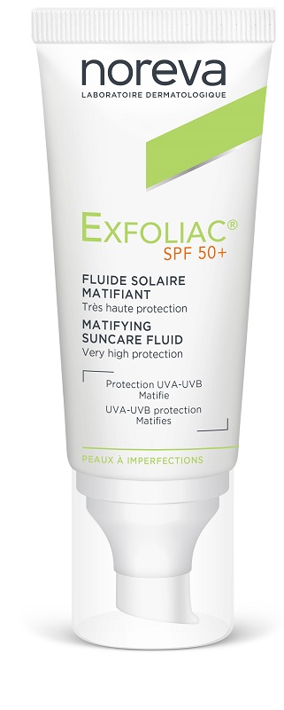 EXFOLIAC FLUIDE SOLAIRE MATIFIANT SPF50+ 40 ML - Oltrefarma