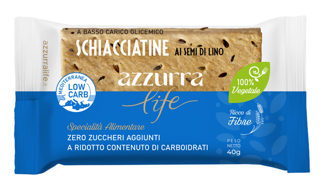 AZZURRA LIFE SCHIACCIATINE SEMI LINO 40 G - Oltrefarma