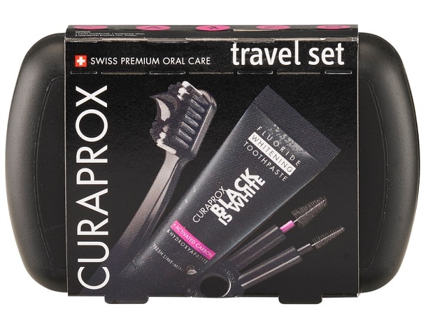 CURAPROX BLACK IS WHITE TRAVEL SET - Oltrefarma