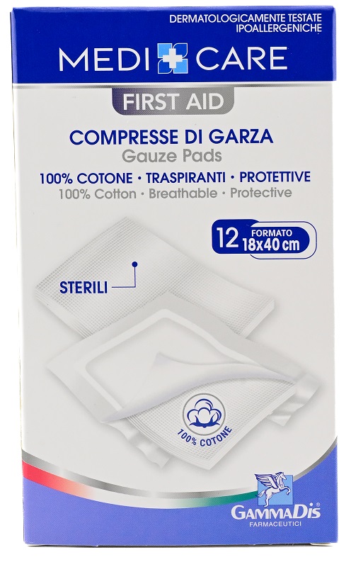 GARZA MEDICARE COTONE 18X40 CM 12 PEZZI - Antica Farmacia Ferrari