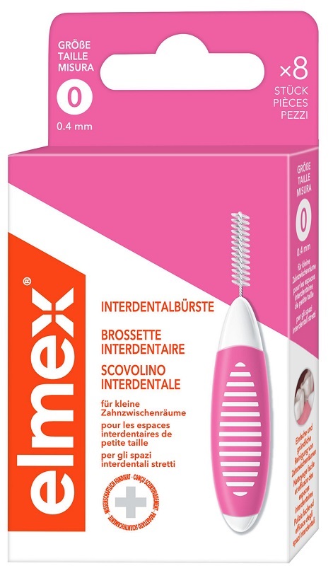 ELMEX INTERDENTAL BRUSH PINK 0,4MM 8 PEZZI - Oltrefarma