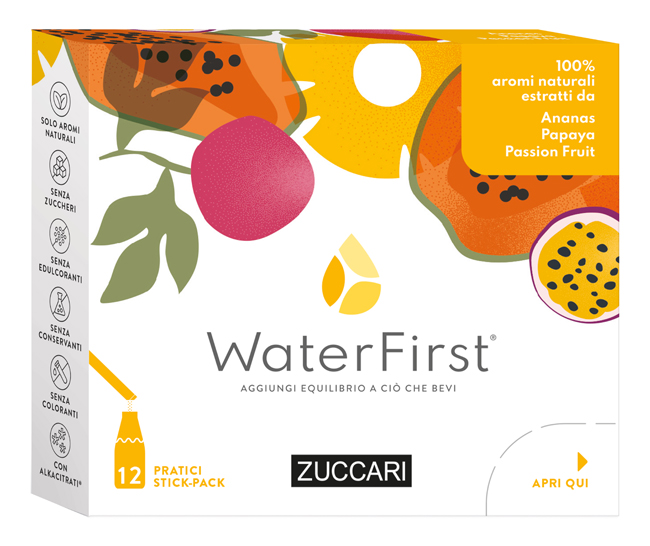 WATER FIRST ANANAS-PAPAYA-PASSION FRUIT 12 STICK PACK - Antica Farmacia Ferrari