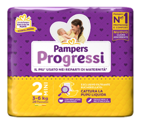 PAMPERS PROGRESSI MINI 28 PEZZI - Antica Farmacia Ferrari