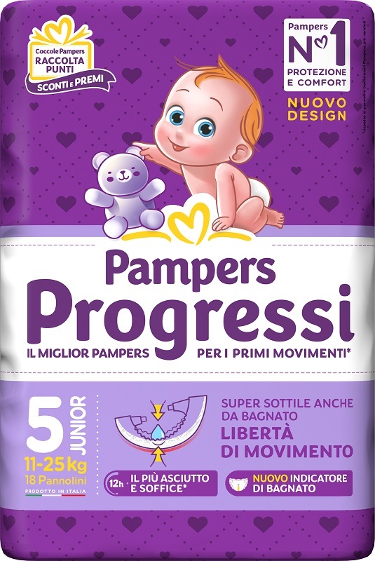 PAMPERS PROGRESSI JUNIOR 18 PEZZI - Antica Farmacia Ferrari