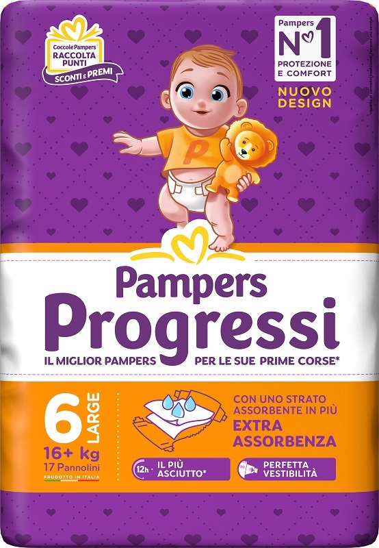 PAMPERS PROGRESSI XL 17 PEZZI - Antica Farmacia Ferrari