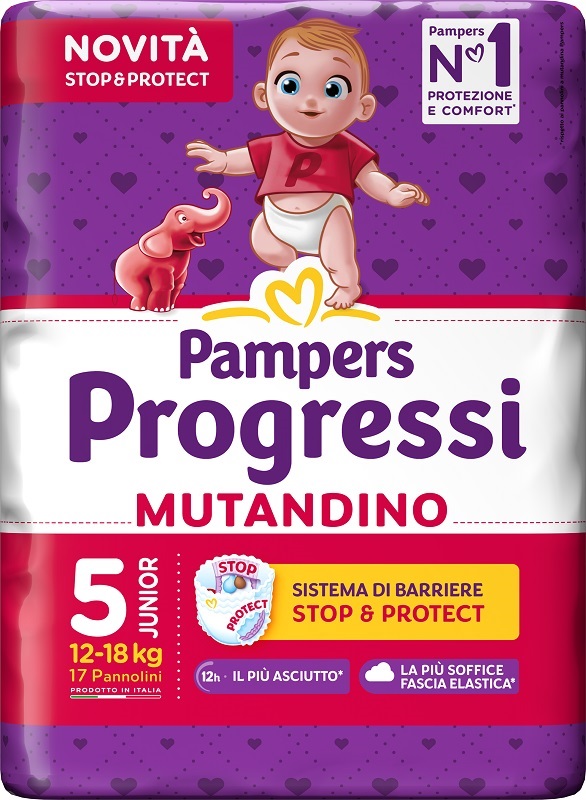 PAMPERS PROGRESSI MUTANDINA JUNIOR 17 PEZZI - Antica Farmacia Ferrari
