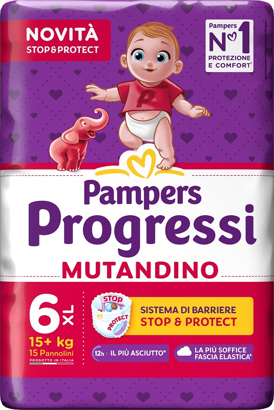 PAMPERS PROGRESSI MUTANDINA XL CP 15 PEZZI - Antica Farmacia Ferrari