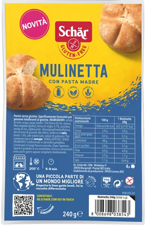SCHAR MULINETTA 4 PEZZI DA 60 G - Antica Farmacia Ferrari
