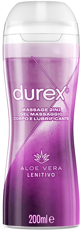 DUREX MASSAGE 2 IN 1 GEL MASSAGGIO CORPO E LUBRIFICANTE ALOE VERA 200 ML - Antica Farmacia Ferrari