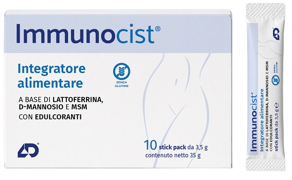 IMMUNOCIST 10 STICK PACK DA 3,5 G CON EDULCORANTI SENZA GLUTINE - Oltrefarma