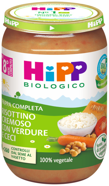 HIPP RISOTTINO CREMOSO VERDURE CECI 220 G - Oltrefarma