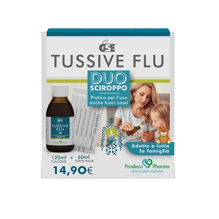GSE TUSSIVE FLU DUO FLACONE+6 STICK PACK MONODOSE - Oltrefarma
