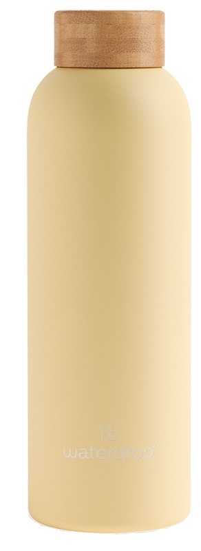 WATERDROP BOTTIGLIA ACCIAIO PASTEL YELLOW MATT DA 600 ML - Oltrefarma