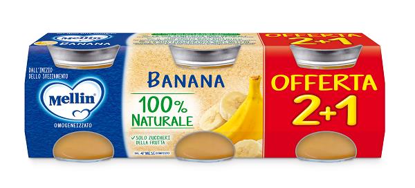 MELLIN OMOGENEIZZATO BANANA 3 PEZZI DA 100 G - Oltrefarma