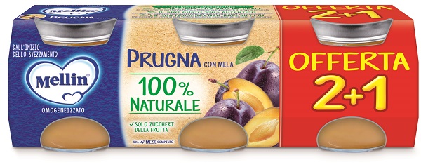 MELLIN OMOGENEIZZATO PRUGNA 3 PEZZI DA 100 G - Antica Farmacia Ferrari
