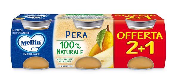 MELLIN OMOGENEIZZATO PERA 3 PEZZI DA 100 G - Oltrefarma