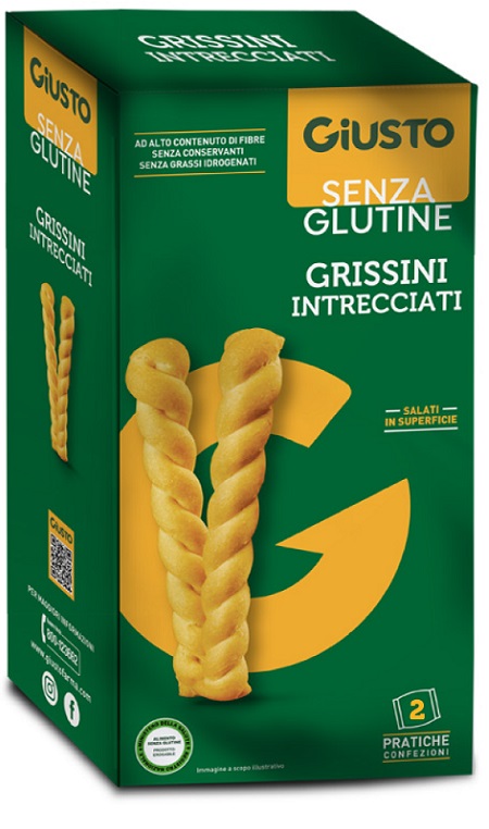 GIUSTO SENZA GLUTINE INTRECCIATI GRISSINI 150 G - Oltrefarma