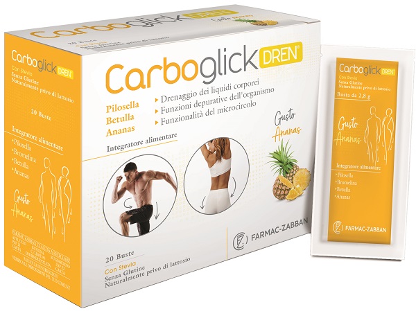 CARBOGLICK DREN 20 BUSTINE - Oltrefarma