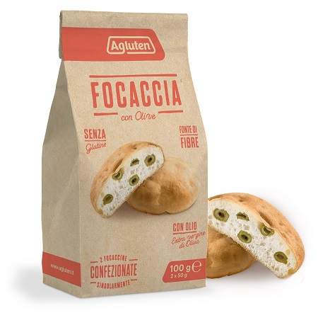 AGLUTEN FOCACCIA OLIVE 2 PEZZI DA 50 G - Oltrefarma
