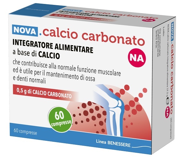 NOVA CALCIO CARBONATO NA 0,5G 60 COMPRESSE - Antica Farmacia Ferrari