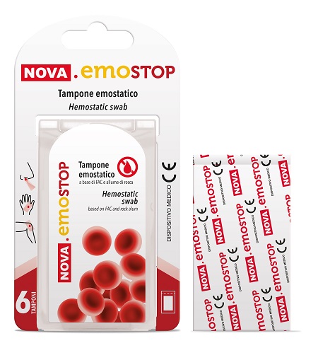 NOVA EMOSTOP TAMPONE EMOSTATICO 6 PEZZI - Oltrefarma