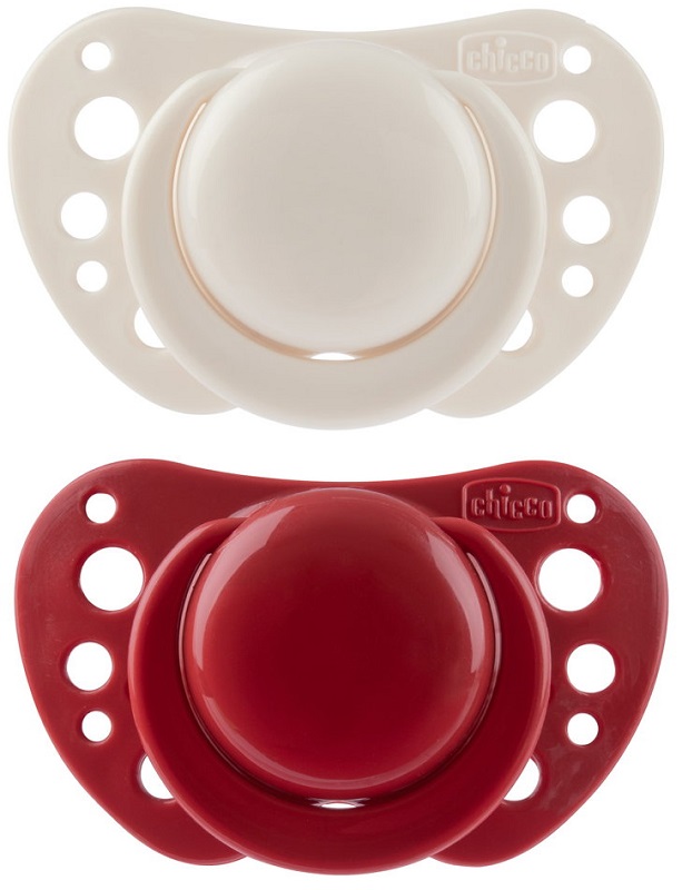 CHICCO SUCCHIETTI AIR ROSSO SILICONE 6-16 MESI 2 PEZZI - Antica Farmacia Ferrari