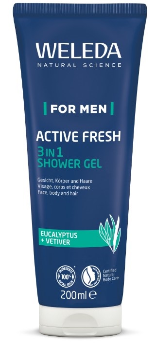 WELEDA FOR MEN ACTIVE FRESH 3IN1 SHOWER GEL 200 ML - Oltrefarma