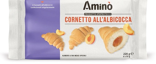 AMINO' CORNETTO ALBICOCCA 4 PEZZI DA 55 G - Oltrefarma