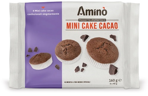 AMINO' MINI CAKE CACAO 4 PEZZI DA 40 G - Antica Farmacia Ferrari