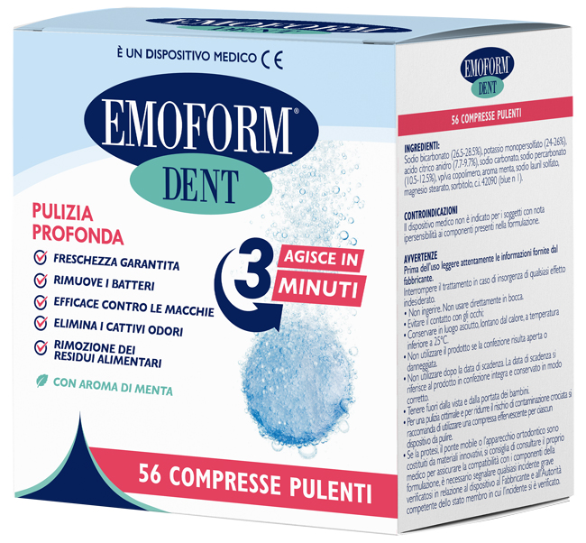 COMPRESSE PULENTI EMOFORM DENT 56 PEZZI - Antica Farmacia Ferrari