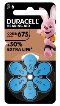 DURACELL EASY TAB 675 BLU BATTERIA PER APPARECCHIO ACUSTICO 6 PEZZI - Antica Farmacia Ferrari