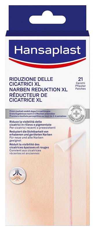 CEROTTO RIDUZIONE DELLE CICATRICI XL HANSAPLAST 21 PEZZI - Oltrefarma
