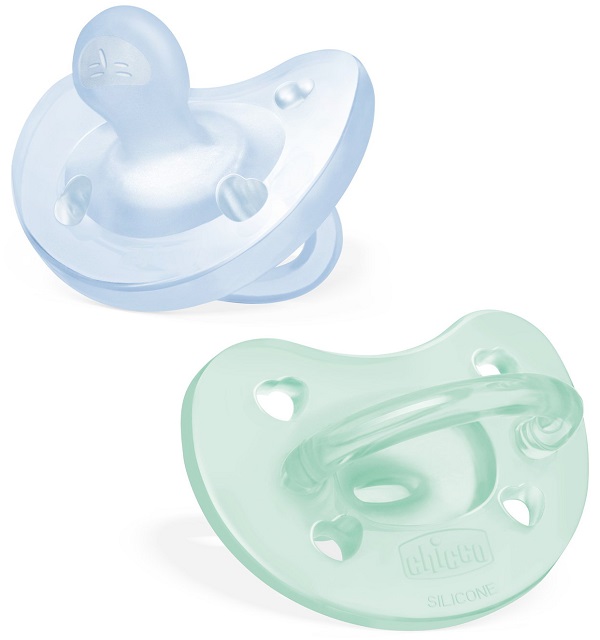 CHICCO GOMMOTTO SILICONE AZZURRO 2-6 MESI 2 PEZZI - Oltrefarma