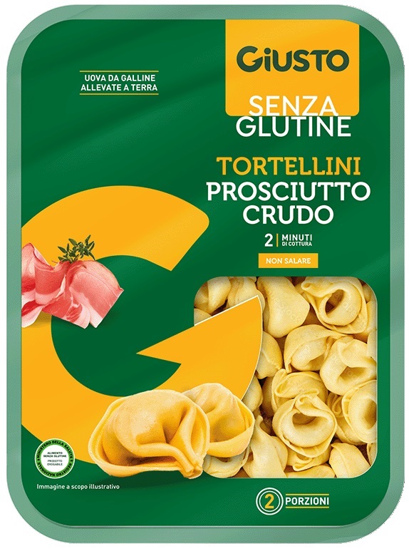 GIUSTO SENZA GLUTINE TORTELLINI PROSCIUTTO CRUDO 250 G - Oltrefarma