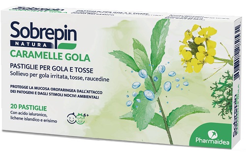SOBREPIN NATURA CARAMELLA GOLA 20 PASTIGLIE - Antica Farmacia Ferrari
