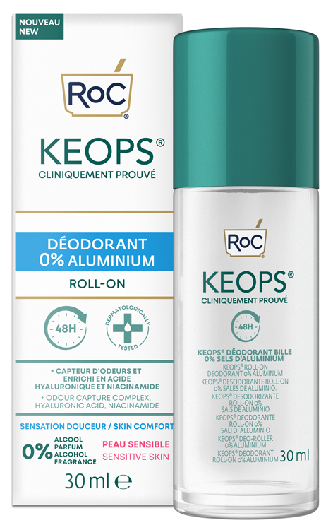 ROC KEOPS DEODORANT ROLL ON 0% ALUMINIUM 30 ML - Oltrefarma