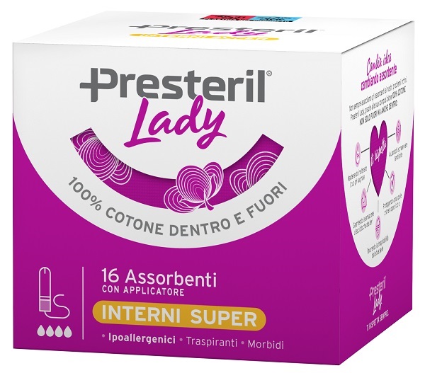 LADY PRESTERIL  ASSORBENTE INTERNO COMPACT SUPER PLUS 16 PEZZI - Oltrefarma