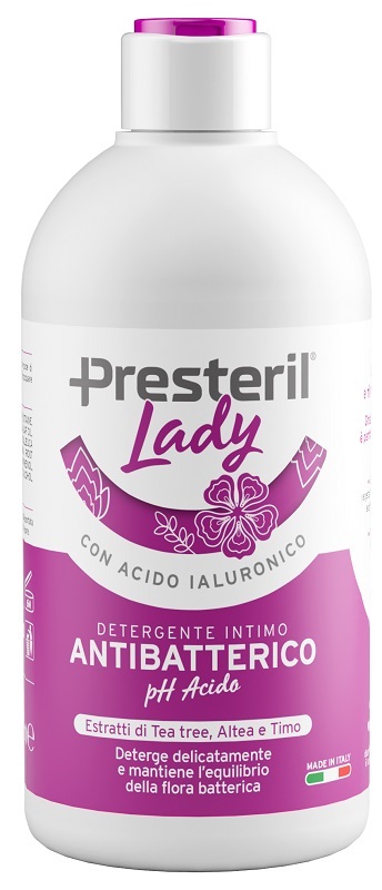 PRESTERIL LADY DETERGENTE INTIMO ANTIBATTERICO/PH ACIDO 500  ML - Oltrefarma