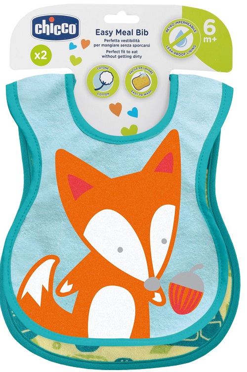 CHICCO BAVAGLINE 6M+ NEUTRE 2 PEZZI - Oltrefarma