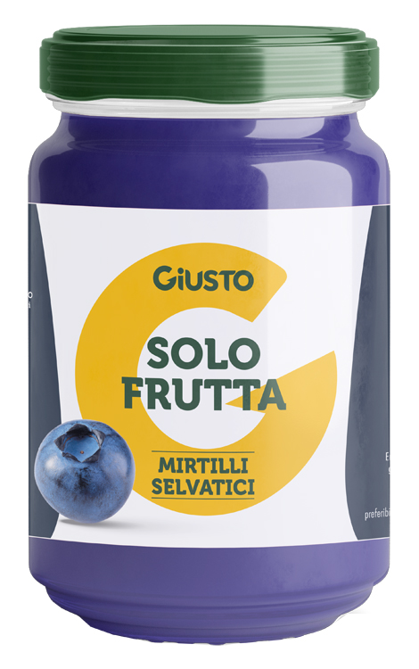 GIUSTO SOLO FRUTTA CONFETTURA MIRTILLI SELVATICI 220 G - Oltrefarma