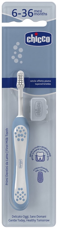 CHICCO SPAZZOLINO 6 MESI+ AZZURRO - Antica Farmacia Ferrari