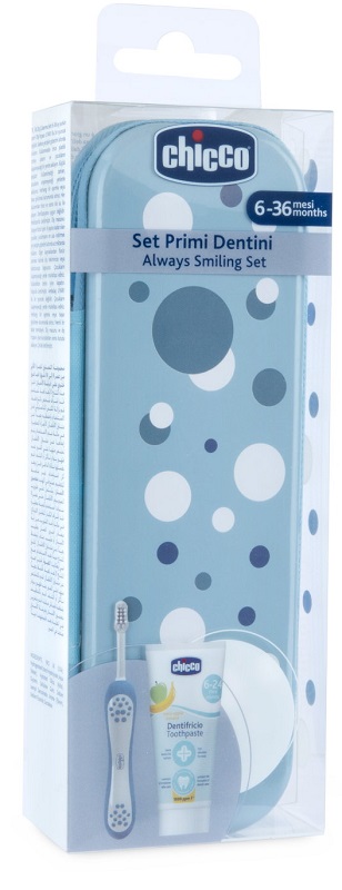 CHICCO SET DENTALE 6 MESI+ AZZURRO - Oltrefarma