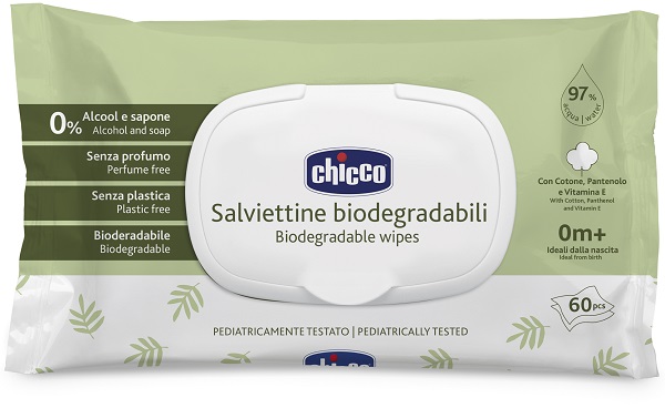 CHICCO SALVIETTE BIO 60 PEZZI PLAQUE - Oltrefarma