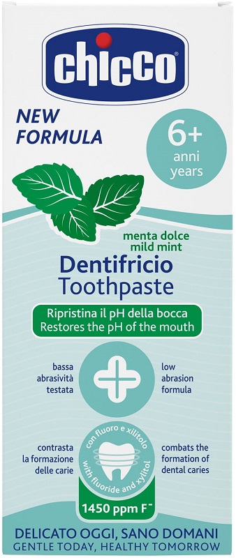 CHICCO DENTIFRICIO 6 ANNI+ MENTA DOLCE 50 ML - Antica Farmacia Ferrari