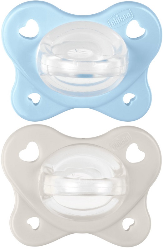 CHICCO DUAL SOFT SUCCHIETTO AZZURRO 2-6 MESI 2 PEZZI - Antica Farmacia Ferrari