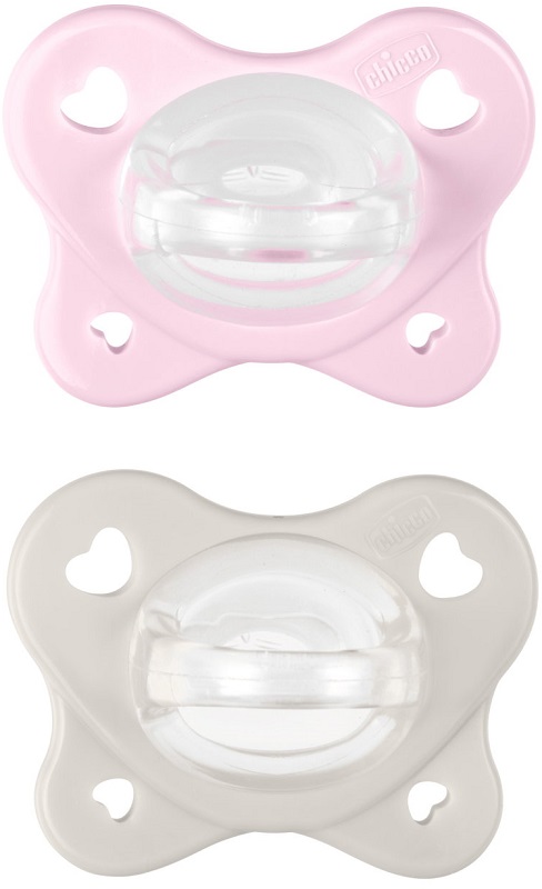CHICCO DUAL SOFT SUCCHIETTO ROSA 2-6 MESI 2 PEZZI - Antica Farmacia Ferrari
