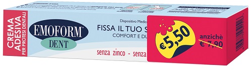 CREMA ADESIVA EMOFORM DENT PER PROTESI DENTALE 45 G TAGLIO PREZZO - Oltrefarma